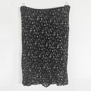 Vintage Black Floral Skirt